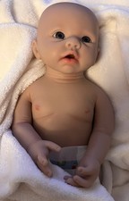 IVITA Approx 19 In Soft Slicone  Baby Awake Girl Solid Silicone Doll
