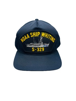 #ad Vtg NOAA Ship Whiting SnapBack Cap Navy Blue Embroider Ship S 329 NorthStar USA $24.99