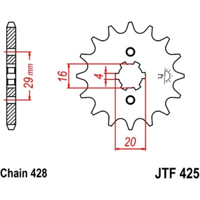 JT Sprockets 13Z Ritzel Teilung 428 kaufen GN QM125GY-H(ASD) RM SM Seventy Five