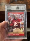 Joe Montana Autographed 1990 Pro Set #293 Trading Card BAS 10 Slab