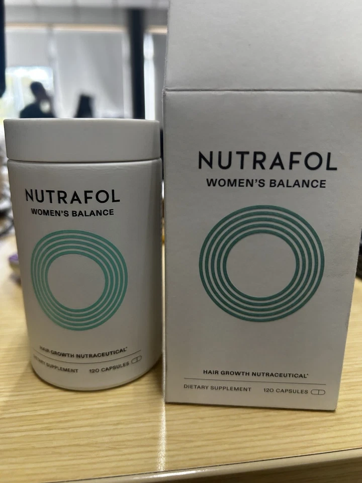 Suplemento dietético Nutrafol Balance crecimiento del cabello para mujer 120 cápsulas selladas Foto 2 de 3