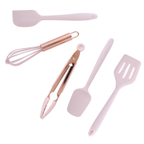 Set Utensili Cucina Silicone 5pz Spatola Silicone Raschietto Sbattitore Uova Cottura - Foto 15 di 16