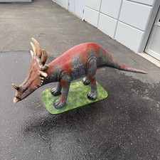 Baby Triceratops on Base Dinosaur Statue Resin Prehistoric Prop Display Decor