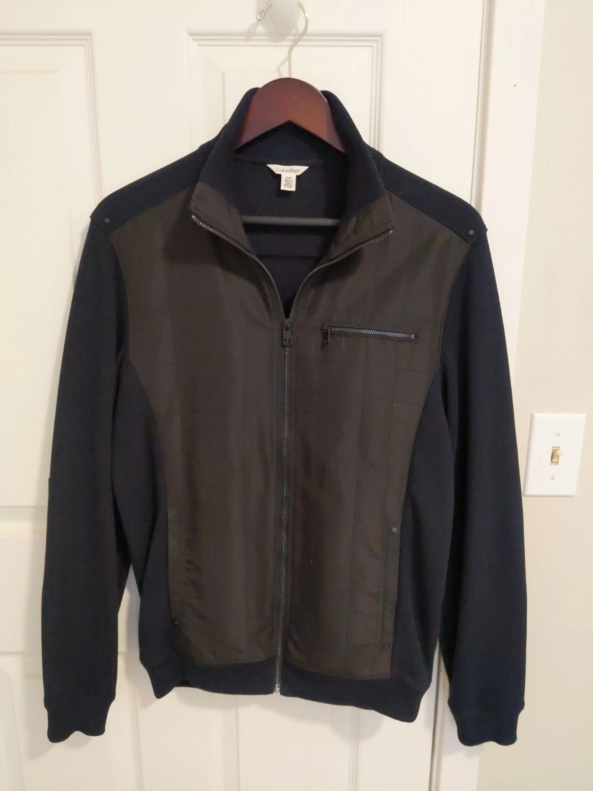 Calvin Klein - Black Jacket Coat mens - longsleeve, collar - product detail image 1