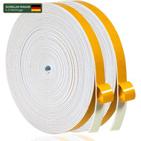 Dichtungsband Selbstklebend 6Mm X 1,5Mm 20M Schaumstoff Gegen Zugluft Weiß
