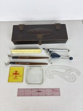 Vintage K E Leroy Drafting Lettering Tool Lot Lietz C-Thru Chart-Pak Metal Box