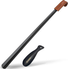 ZOMAKE Long Shoe Horn for Seniors Men,Metal Shoehorn Long handle for Boots, Shoe