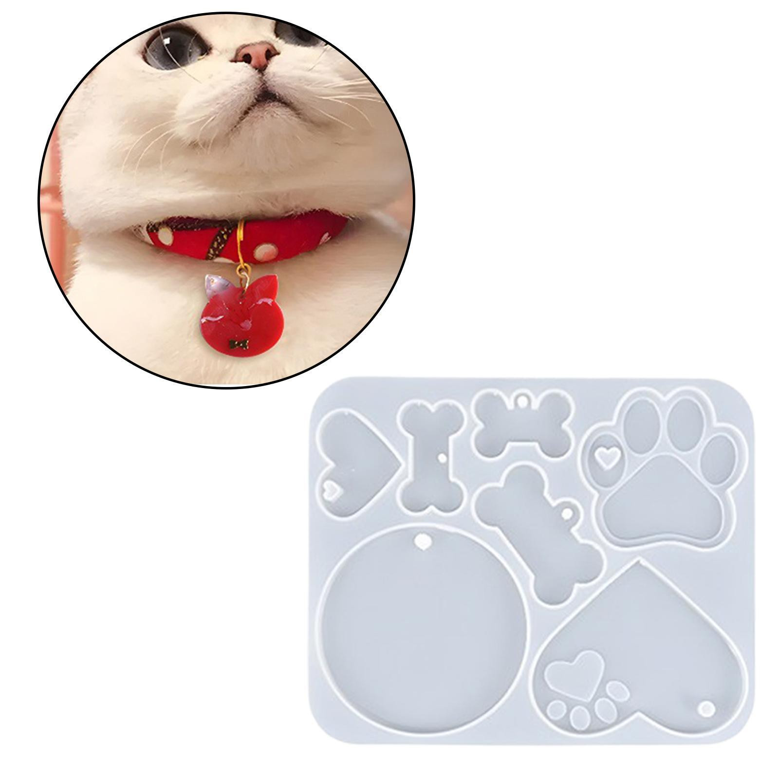 DIY Epoxy Resin Mould Creative Cute Ornament Gift Silicone Dog Tag Mould
