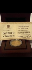 A rare Hallmark 1887 Queen Victoria Full Sovereign Coin In Boxed With COA