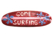 Gone Surfing Rustic Sign 20 in - Surfing Wall Accents bds1206250