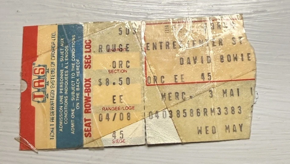 David Bowie Concert Memorabilia for sale | eBay