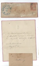 1861 Civil War Patriotic from Barnstable MA with Enclosures
