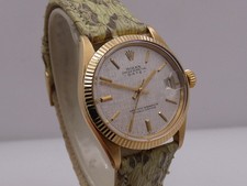 ROLEX O.P. DATE 31 MID-SIZE 6827 18KT GOLD LINEN DIAL '1972 AUTOMATIC TOP WATCH 8