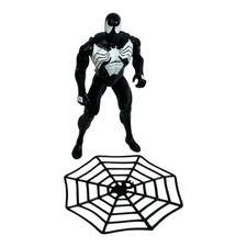 1995 Toy Biz Spider-Man Animated Series Black Costume Spiderman Figure With Web