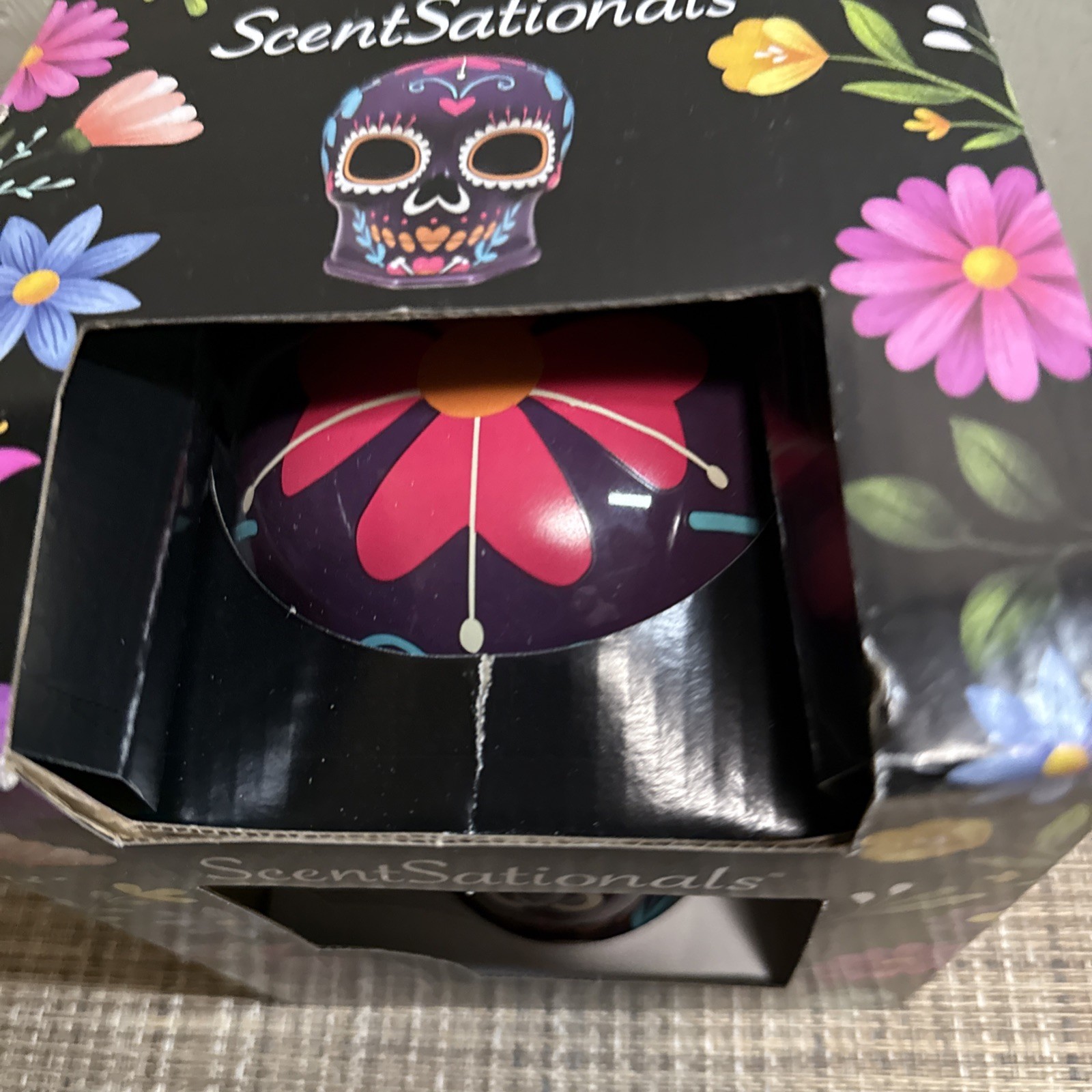 Halloween ScentSationals Full Size Wax Warmer Skull Julia Day of The Dead - NIB