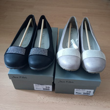 Jane Klain Damen Ballerinas EU 39 Slip-On Kun...