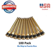 100 Kits TR573 Truck Tire Valve Stem Wheels 22.5 /24.5 For Rim Φ.625".L: 4.527" 