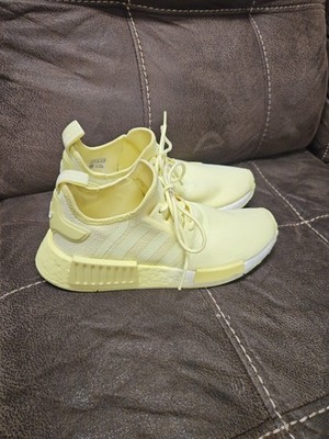 Adidas NMD_R1 Pulse Yellow White Boost Sneakers GX8382 Womens Size 8