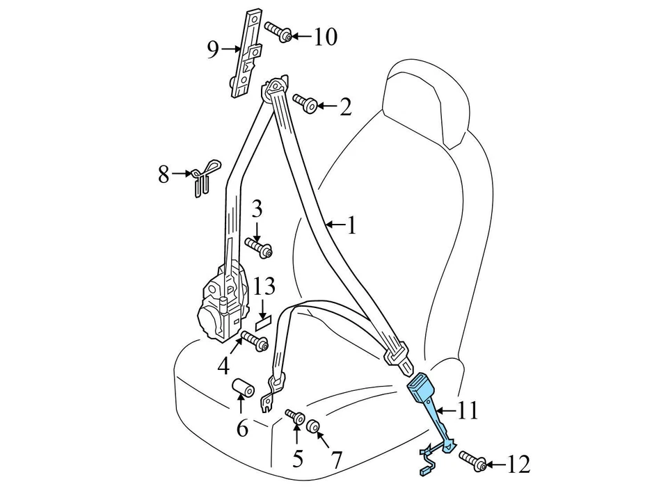 AUDI A4 ALLROAD 2017-2021 - Hebilla/receptor cinturón de seguridad delantero 8W0857755A Foto 3 de 4