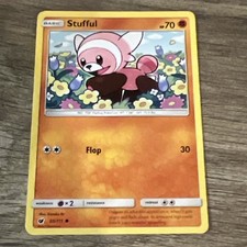 Stufful 55/111 Crimson Invasion Sun & Moon SM Pokemon Card game Trading HP