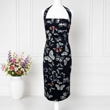 Karen Millen Black Butterfly Dress UK 12 Fits UK 10 Halter Party Evening