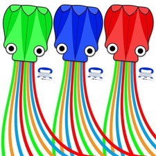 3 Piece Set Octopus Kites for and Adults  Easy to Fly for Outdoor Adults Child...