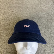 Vineyard Vines Hat Cap Strap Back Mens One Size Blue Whale Embroidered Logo