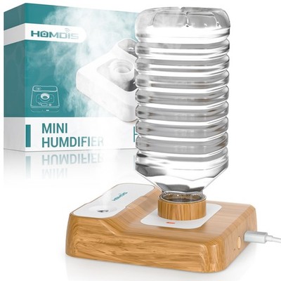 Portable Mini Wood Grain Plant Humidifier Auto Shut Off Nightlight Bag