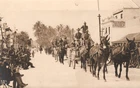 WW1 Military Parade Mules and Wagons Soldiers RPPC Vintage Postcard