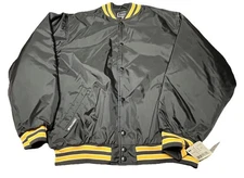 Holloway Jacket Mens XL Black Gold Heritage Oxford Quilted Water Resistant