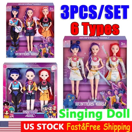 Singing Collectible Cosplay Demon Hunters Dolls Moveable Joint Figure US