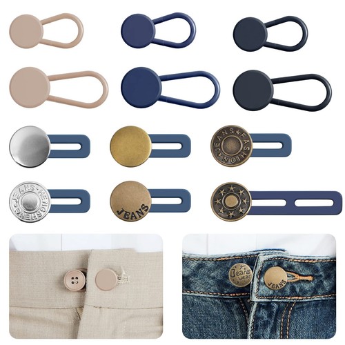 12 PCS Button Extenders for Jeans, Pants - Waist Extenders for Women & Men, N...