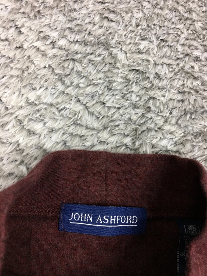 Camisa John Ashfort Cuello Simulado Para Hombre Talla Grande Rojo Oscuro/Marrón Elastizada Foto 4 de 4