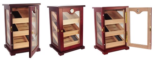 Hand Made 150+ Count Cigar Humidor Box Cabinet Mahogany Humidifier Hygrometer 23 - Picture 3 of 9