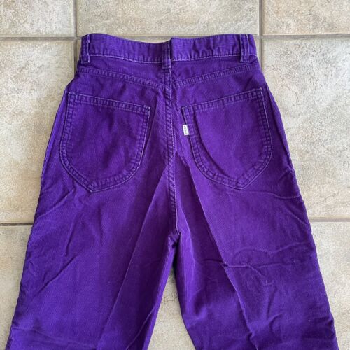 Vintage 80s 90s Levis Size XXS 0 / 00 24 Purple Straight Leg Cords High  Waist