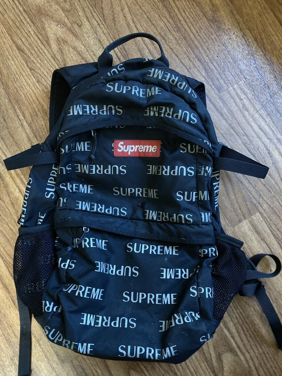 Supreme Backpack SS17 Black BOX LOGO 100% AUTHENTIC - Gem