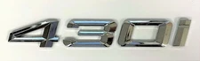 1PCS NEW 430I 430 LOGO CAR REAR TRUNK NAMEPLATE EMBLEM BADGE DECAL (CHROME)