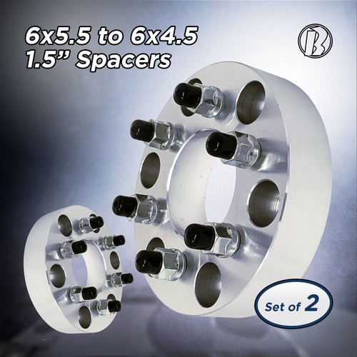 2pcs | 6x5.5 to 6x4.5 Wheel Adapters | 1.5&amp;#034; Spacers | 78.1 Bore 14x1.5 Studs