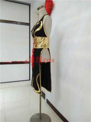 chun li cosplay black dress Costume Halloween Costumes for Women Adult Dres How to Style Jewelry two-tone shoes soft satin Size:22 AUS
