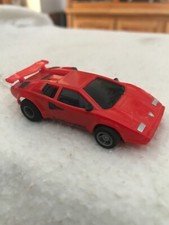 TYCO Slot Car Lamborghini Red Car RUNS 