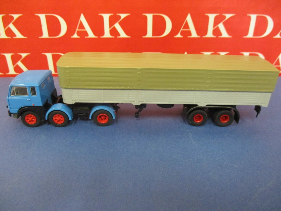 1/87 Modellino Camion Truck Fiat 690 T Blu Telonato by Brekina - Immagine 2 di 4