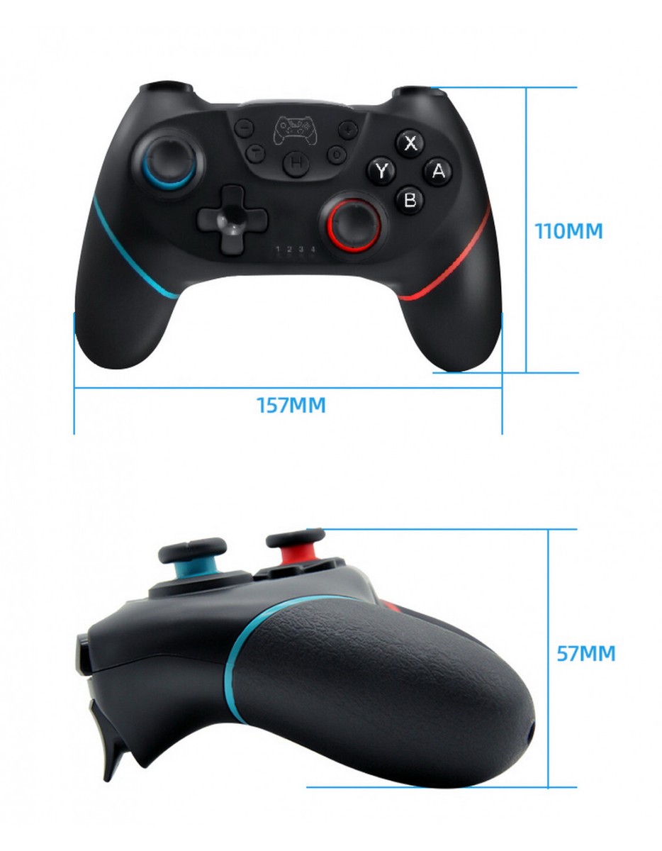 Manette Switch Pro Vibrante Sans Fil - Compatible Switch, PC, Linux - Marque Générique Neuve