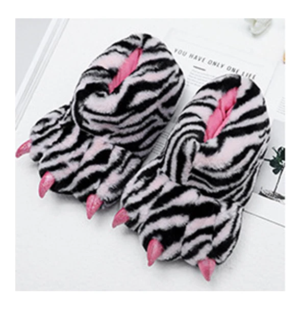 Mujeres Niñas Peluche Suave Divertido Invierno Animal Garra Pie Interior Zapatillas Foto 3 de 4