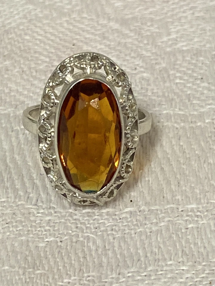 ANTIKER SILBERRING 835 SILBER MIT GROSSEM STEIN SEHR SCHÖN - Bild 2 von 4