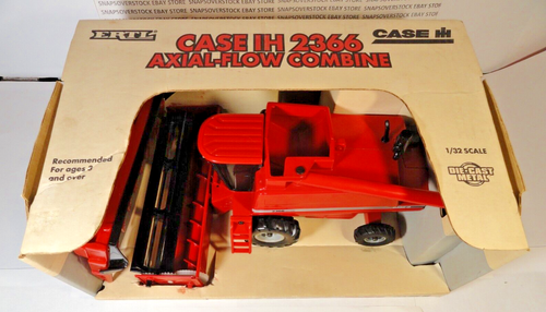 VINTAGE '98 ERTL CASE IH 2366 AXIAL-FLOW COMBINE W/ GRAIN & CORN HEADS, 1:32 NIB - Picture 6 of 14