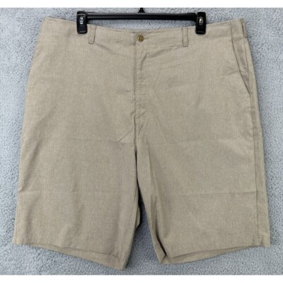 Ben Hogan Shorts Mens 44 Beige Chino Golf Golfer Golfing Activewear Flat Front