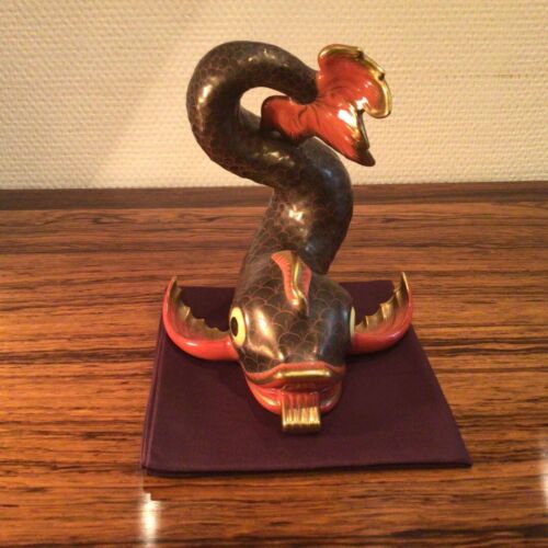 Vintage Herend Shachi Object Height 16 cm Super rare Beautiful from Japan Used - 第 1/13 張圖片