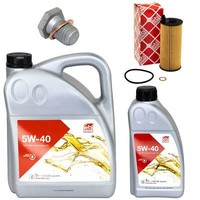 MotoröL Filter Set Febi 5W-40 6 Liter + Schraube FüR BMW 3Er Touring 320D E91