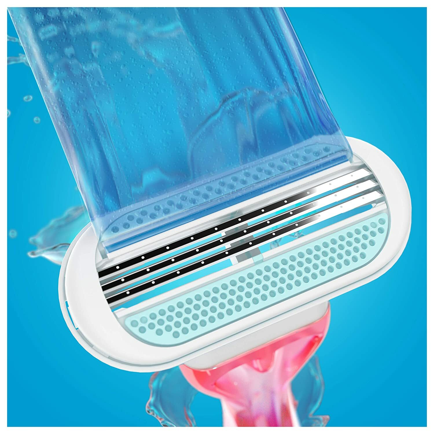 6 Gillette Venus Treasures Pivoting Head 3-Blade Razor Disposable (Total 1 Pack)