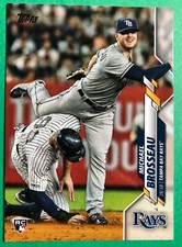 2020 Topps Series One Michael Brosseau RC card # 133. Rays. 